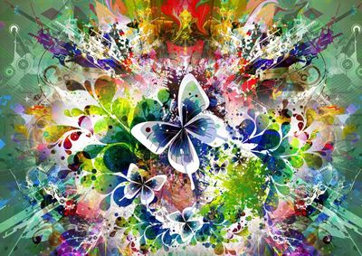 Puzzel Lentebloemen en vlinders | 1500 st.