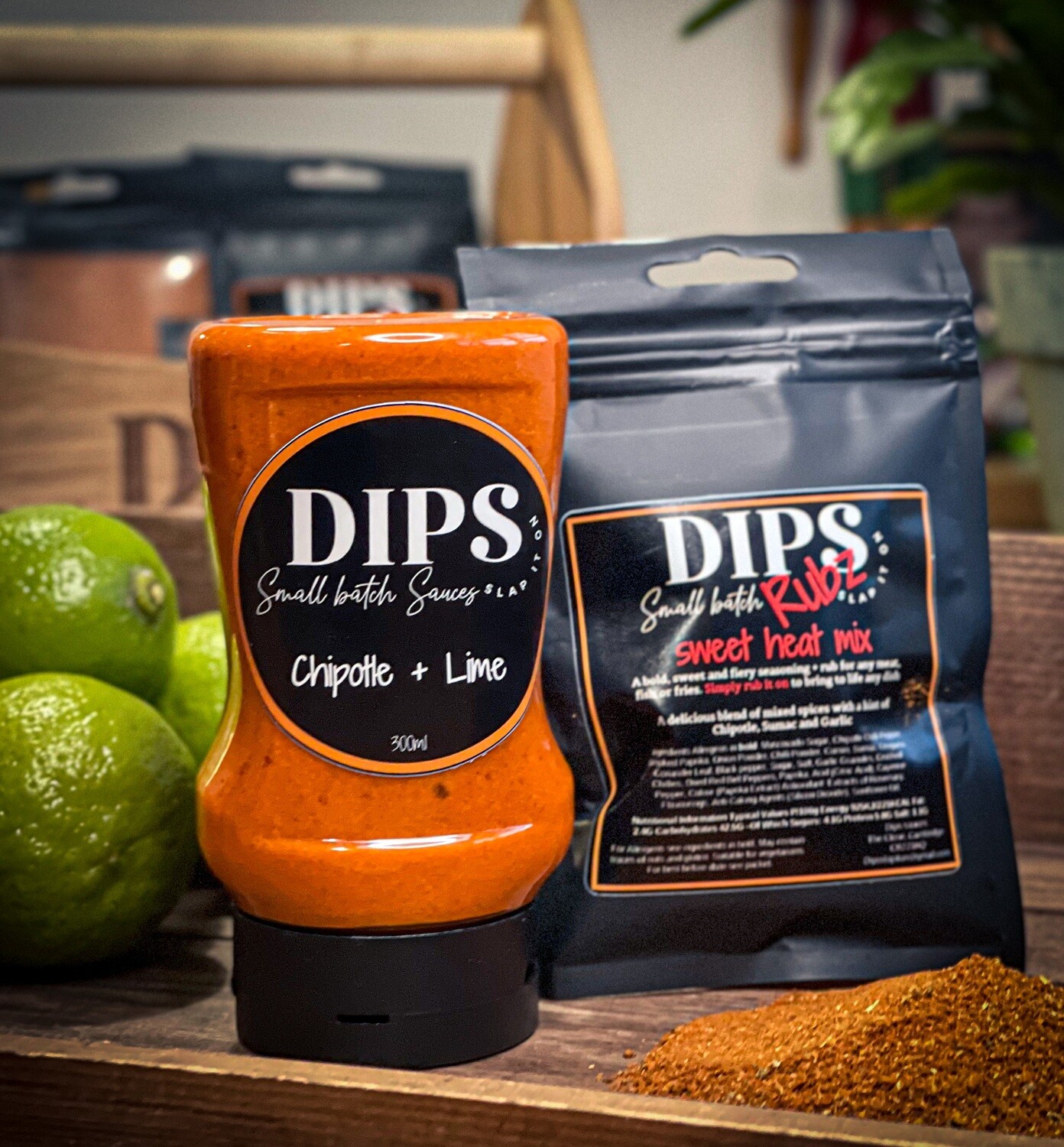 The Collection - 1x 300ml Chipotle + Lime. 1x 300ml Chipotle, Honey + Mustard 1x 70G Sweet Heat Rub Mix