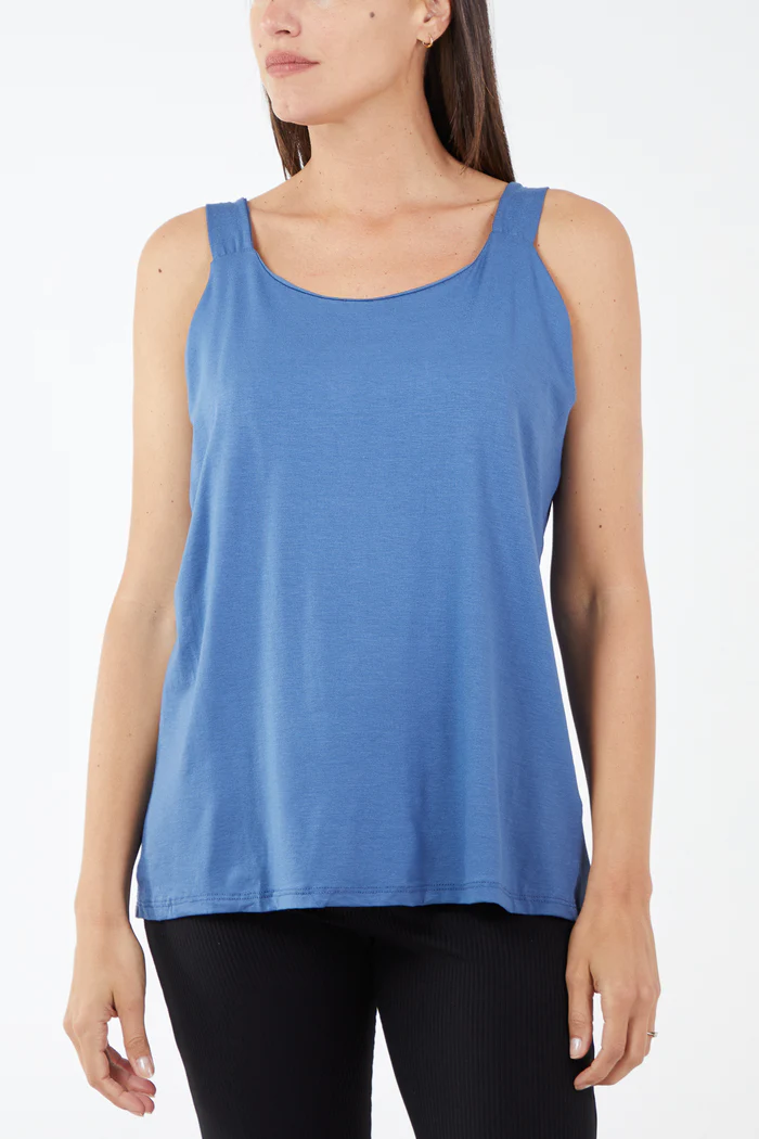 Double Layer Scoop Neck Vest