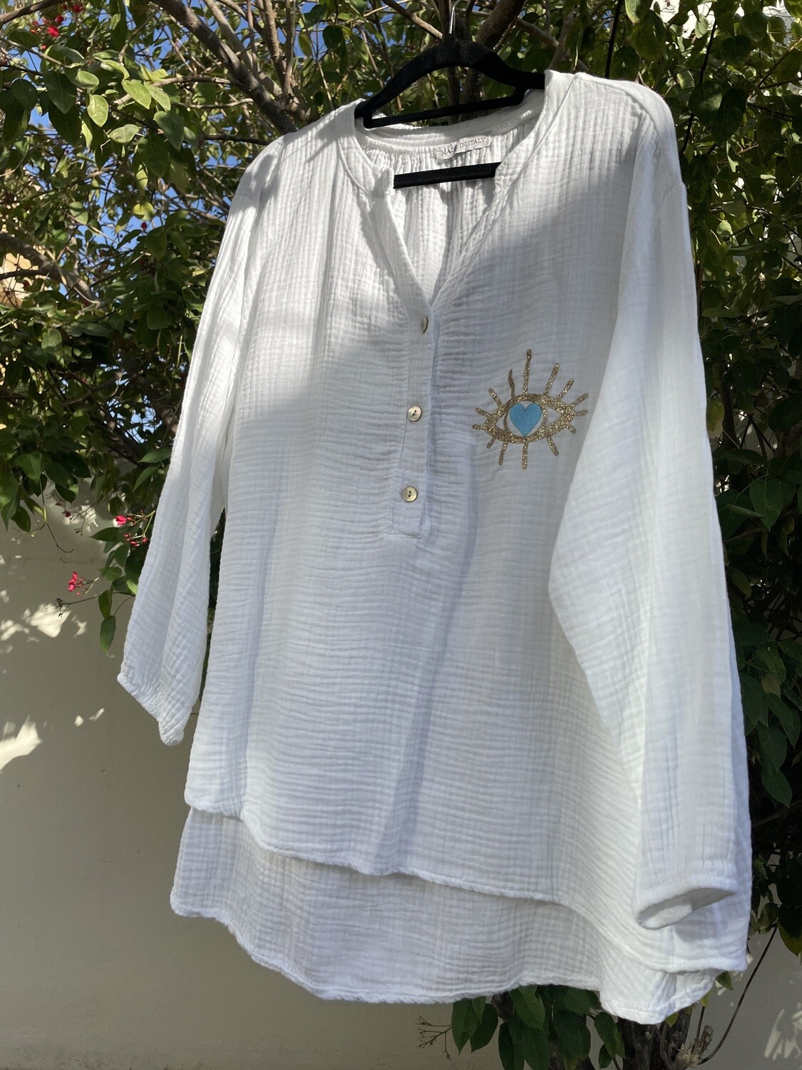 Magic Eye Cheesecloth Tunic Top