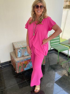 Wrap Front Top &amp; Trousers Co-Ord Set