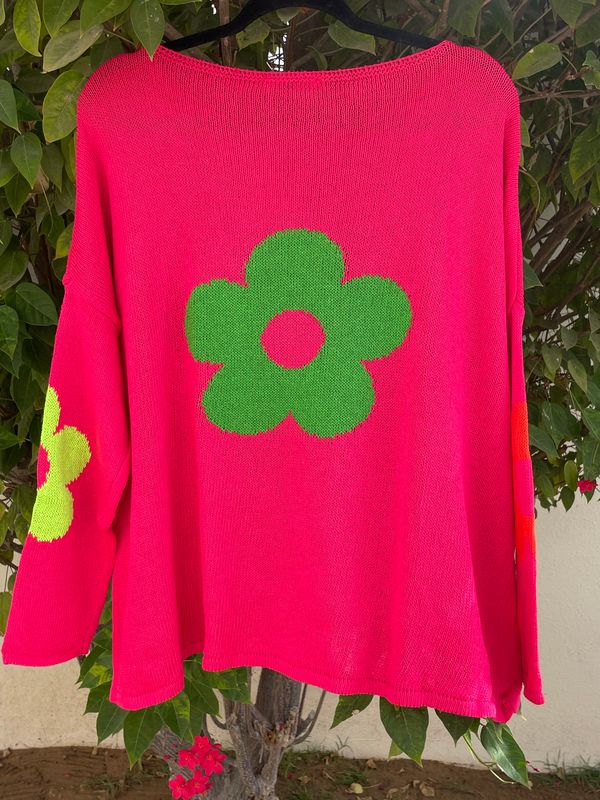 Flower Power Lightweight Knit Jumper