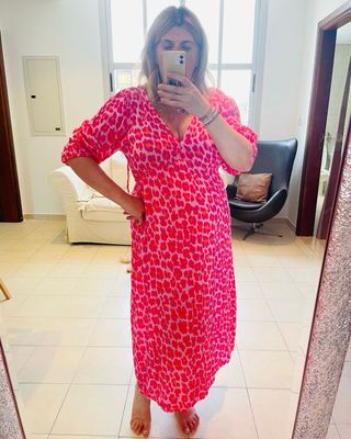 Leopard Print Cotton Midi Dress