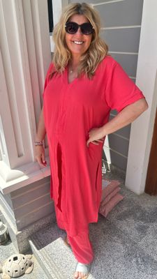 Slit Front Maxi Top and Trouser Co-Ord