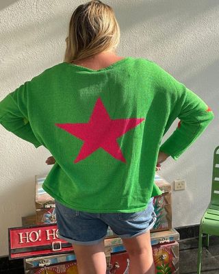Star Back Lightweight Knit Jumper