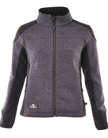 Strickfleecejacke Damen Grau Smart