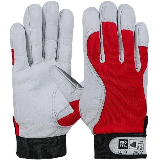Nappaleder Handschuh mit Trikotrücken (60 Paar)