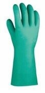 Chemikalienschutz-Handschuh Nitril mit Baumwollvelour (12 Paar)