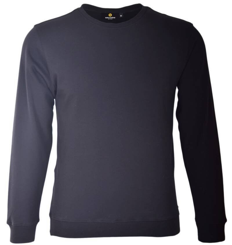 Sweatshirt Rundhals Schwarz Basic