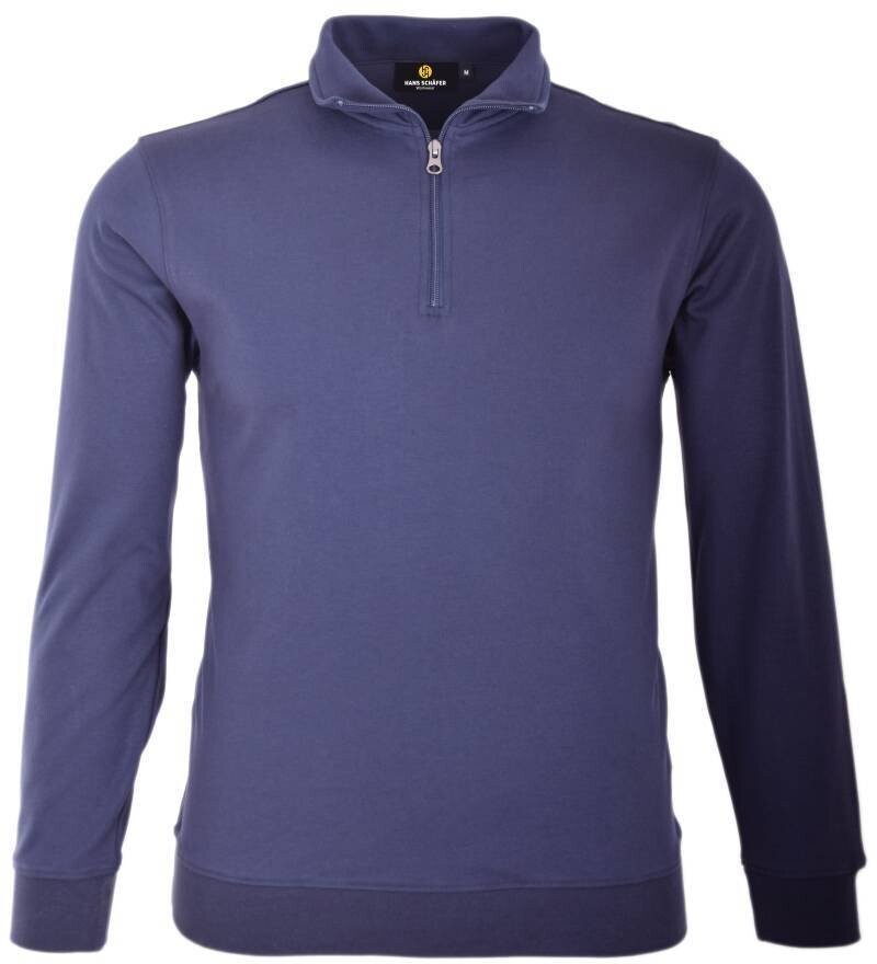 Sweatshirt Zip-Kragen Navy Basic