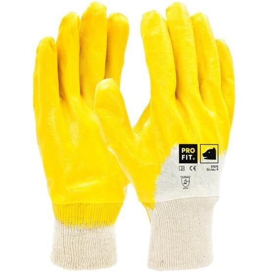 Basic Nitril-Handschuh, 3/4 beschichtet, Strickbund (144 Paar)