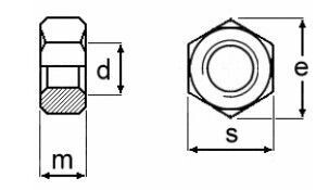 Sechskantmutter DIN 934 - M6 - Edelstahl A2 (VE 100 Stück)