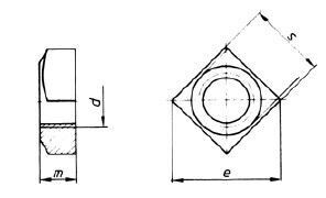 Vierkantmutter DIN 557 - M12 - Edelstahl A2 (VE 100 Stück)
