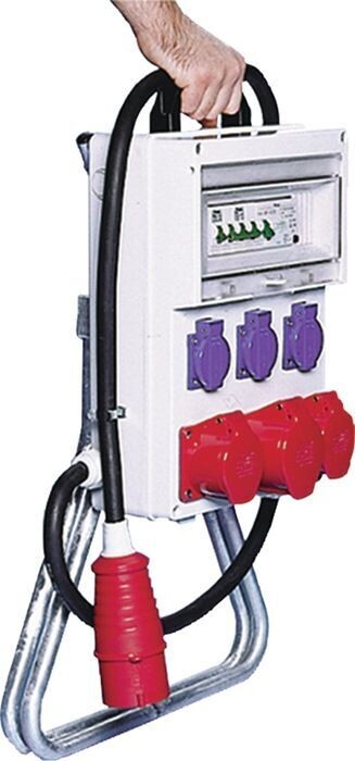 Kunststoffstandstromverteiler CEE-16 A,5-polig 2xCEE 16 A,4x230V Kunststoffstandstromverteiler CEE-16 A,5-polig 2xCEE 16 A,4x230V