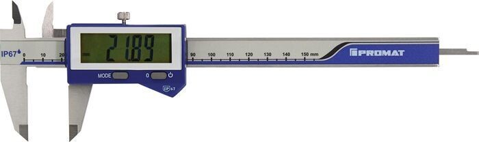 Messschieber DIN 862 IP67 150mm digital m. Schr. eck.