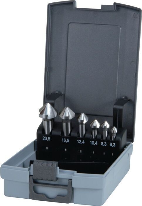 Kegelsenkersatz DIN 335C 90Grad 6,3-20,5mm HSS 6-tlg.