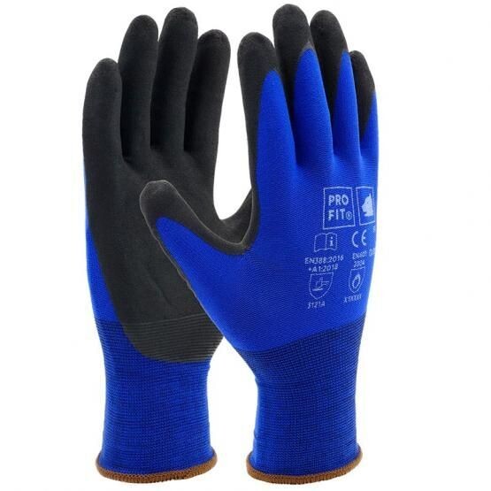Nitril Handschuhe, "Spike", Mikro-Nitrilschaum, blau, 18 Gauge (144 Paar)
