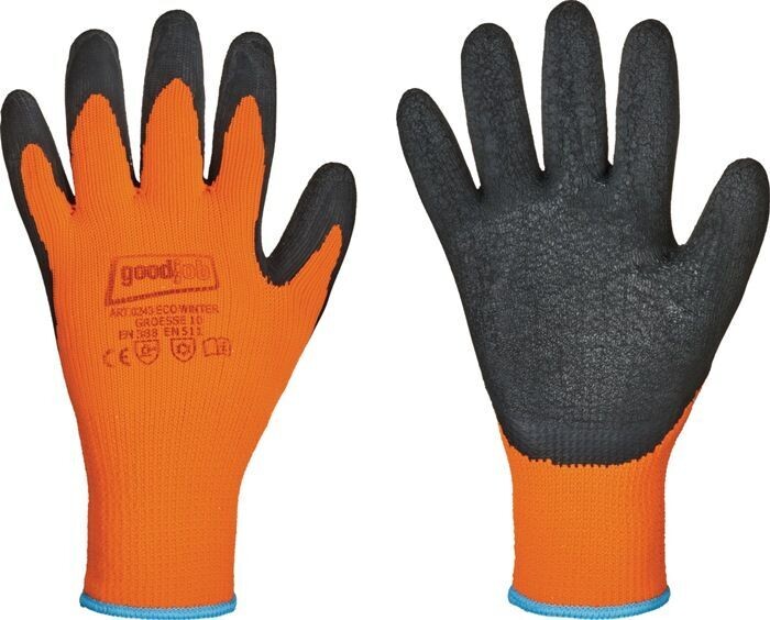 Kälteschutzhandschuh Eco Winter schwarz/orange EN 388,EN 511 Kat.II