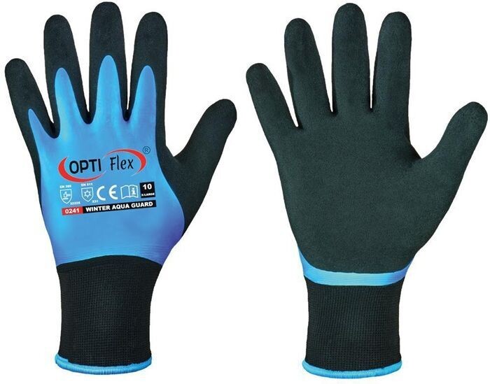 Handschuhe Winter Aqua Guard schwarz/blau EN 388,EN 511 PSA II