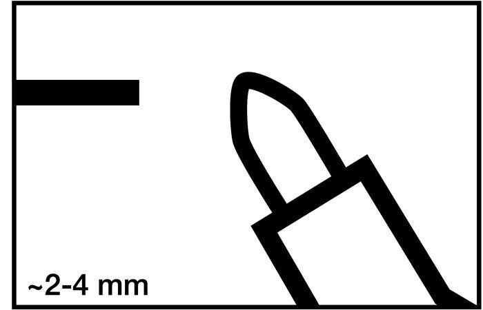 Lackmarker 750 schwarz Strich-Breite 2-4mm Rundspitze (10 Stück)