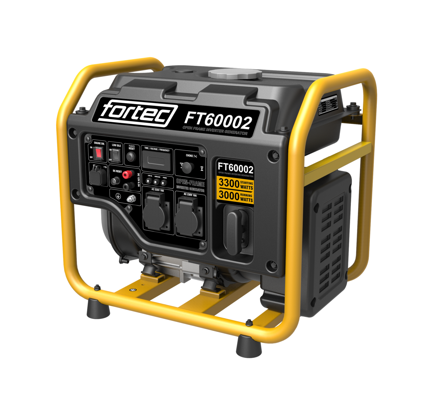 fortec® Stromerzeuger Benzin Open-frame Inverter 3200W