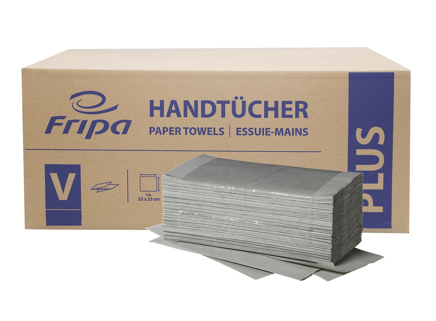 Fripa-Papierhandtücher "Plus L" 1-lagig Blattformat: ca. 25 x 23 cm