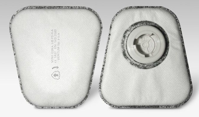 T-BM A P3 R - wieder verwendbarer Partikelfilter mit Aktivkohle, Bajonett 3M (Packung mit 1 Paar)