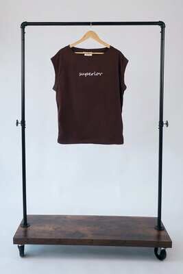 superlov T-Shirt oversized Dark Brown