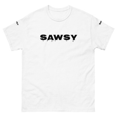 sawsy drip letters Men&#39;s heavyweight tee 