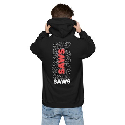 back side liquid SAWS design Unisex fleece hoodie