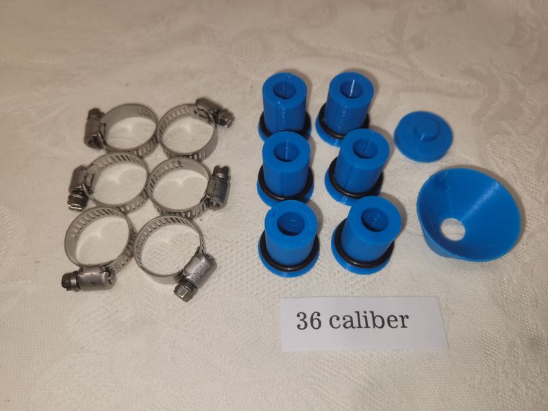36 caliber Hazard powder cake molds