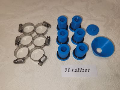 36 caliber Hazard powder cake molds