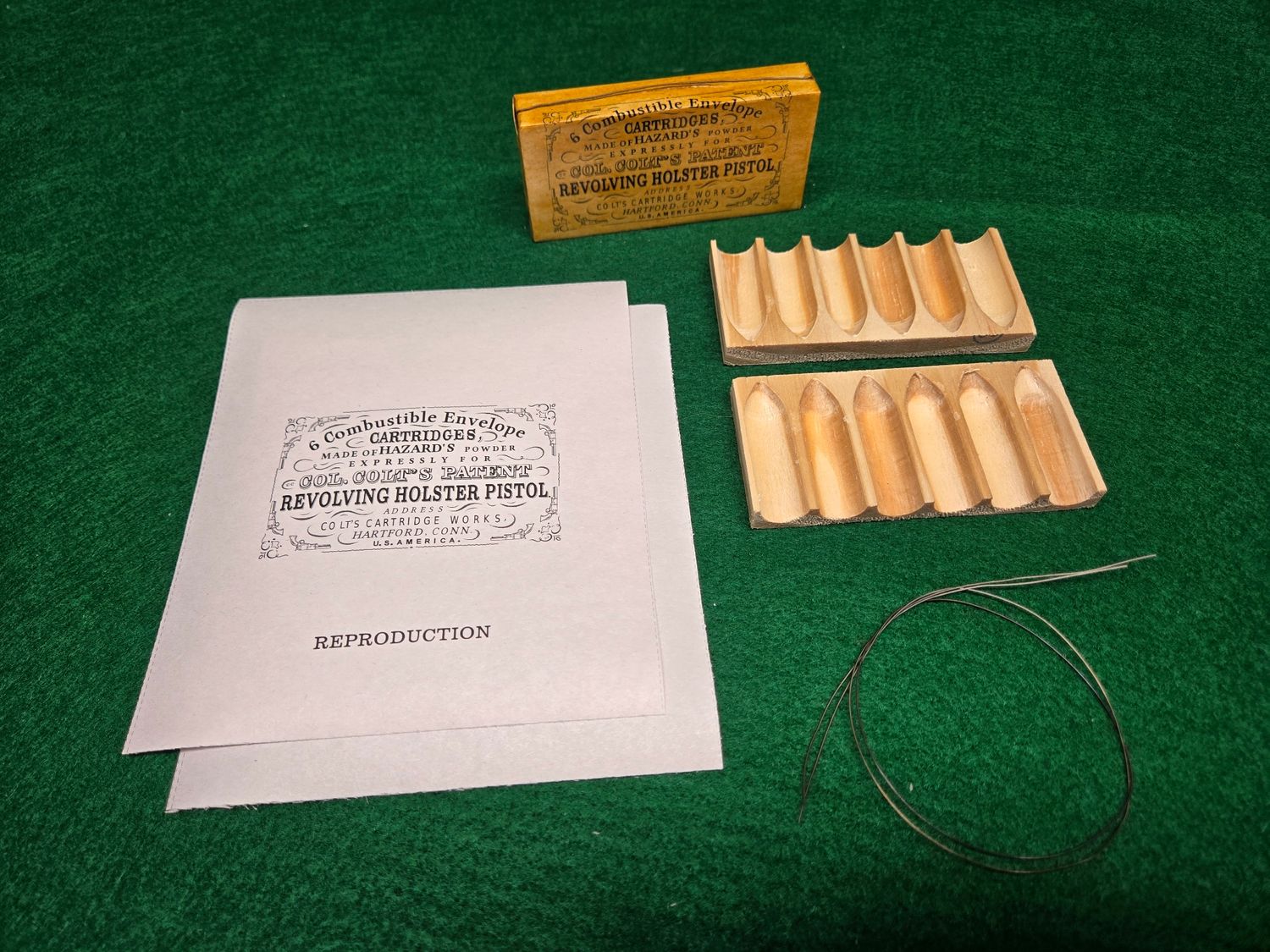 Wood 44 Colt split cartridge box