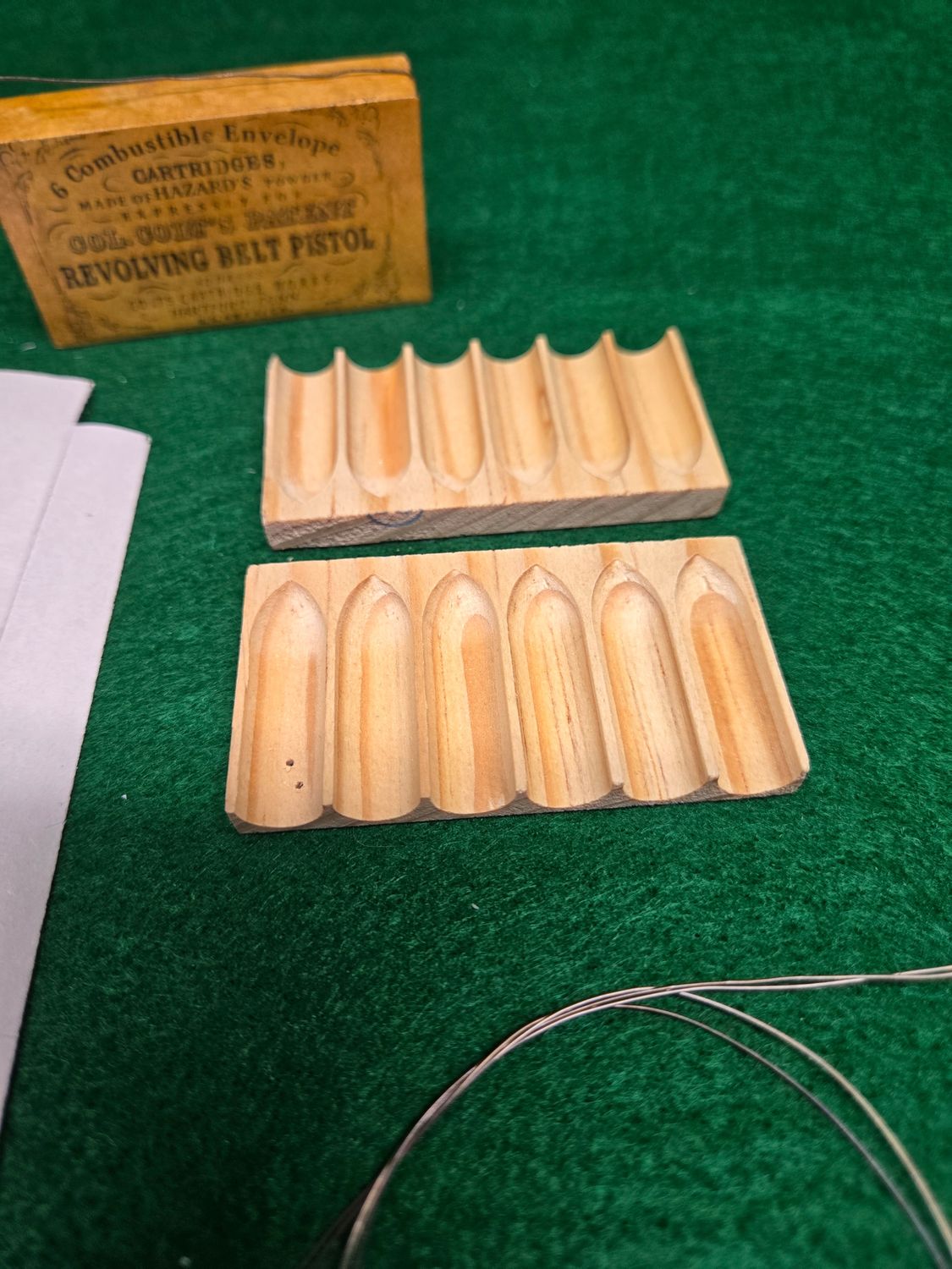 Wood 36 Colt split cartridge box