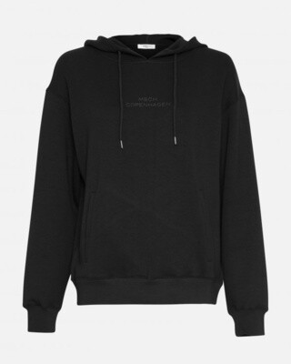 Moss Copenhagen MSCH Ima DS Logo Hooded Sweatshirt - black