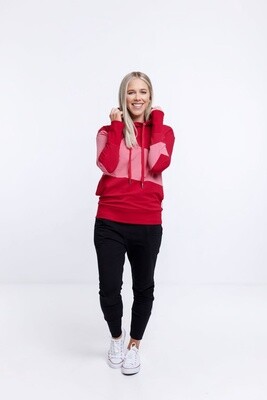 Home-lee Portia Hoodie- chilli pepper and fruit dove