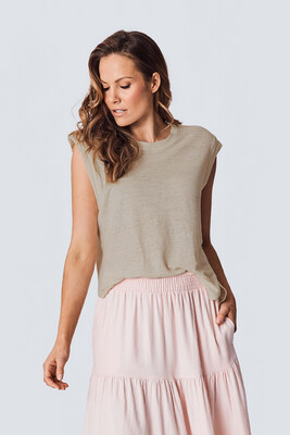 We Are The Others - The Staple Linen Tank - Stone We Are The Others - The Staple Linen Tank - Stone