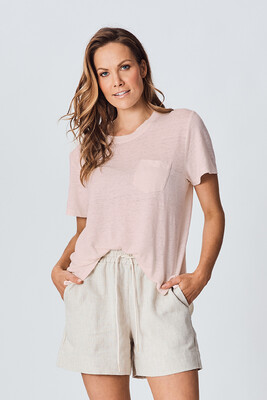 We Are The Others - The Staple Linen Oversized Tee - Pink