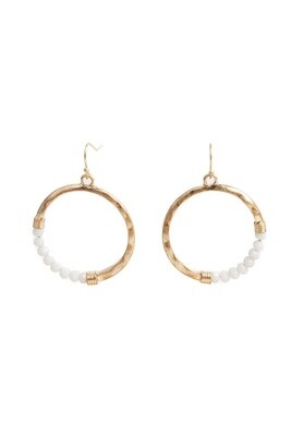 Stilen Luna White Earrings Gold