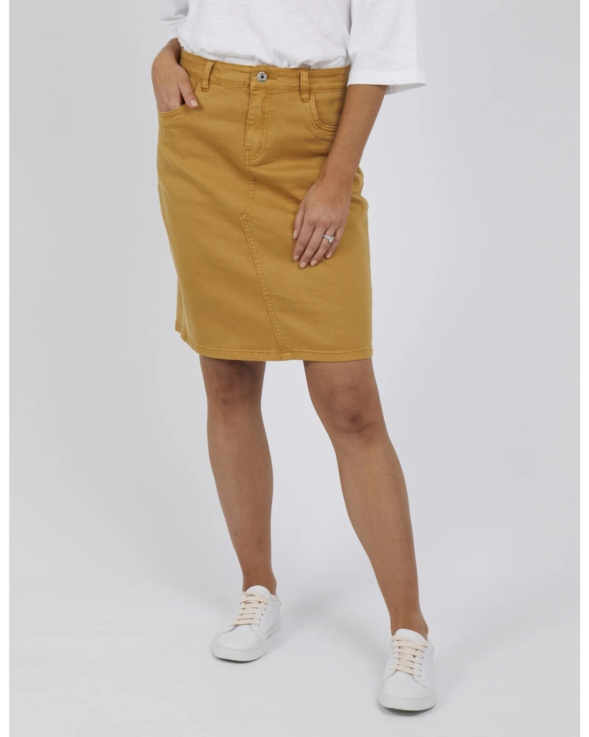 Elm - Belle Denim Skirt - Mustard