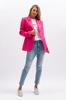 We Are The Others - The Linen Blazer - Hot Pink