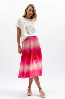 We Are The Others - The Sunray Pleat Skirt - Ombre Pink
