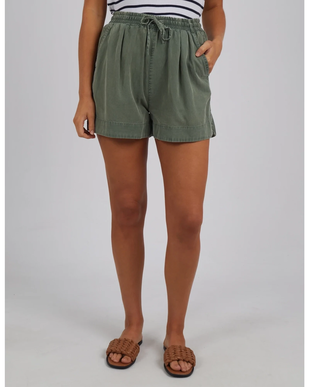 Elm - Bliss Washed Shorts - clover