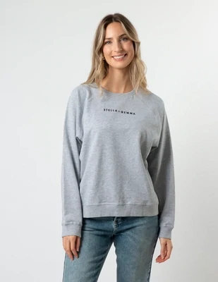 Stella + Gemma - Sweater - grey with painted black logo