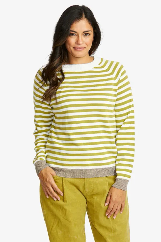 Ping Pong - Kylie Stripe Pullover - Ivory/celery