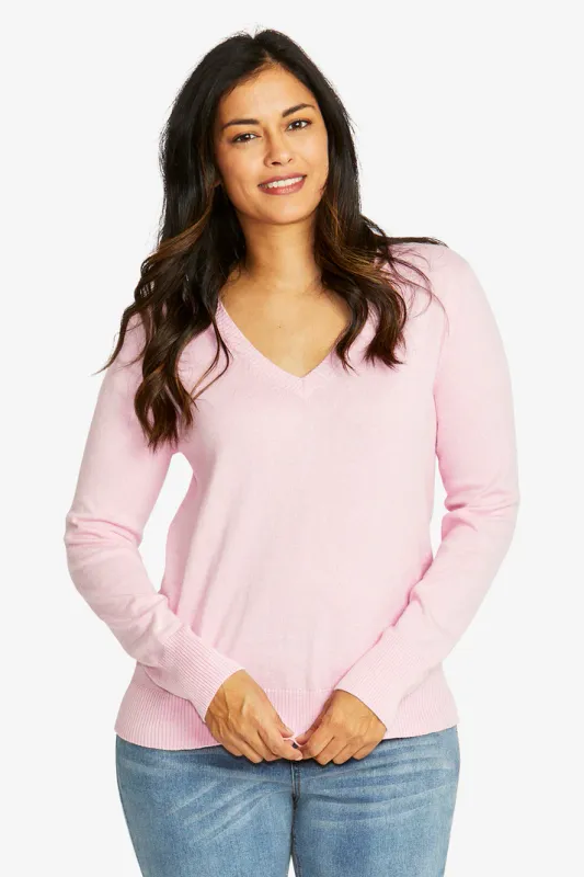Ping Pong - Bailey Pullover - Cashmere Cotton Mix - Soft Pink