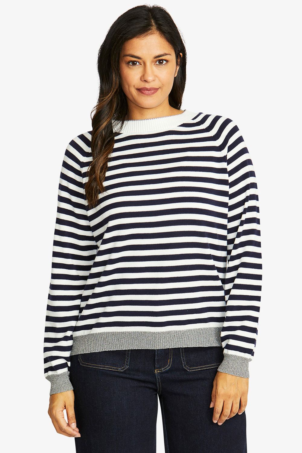 Ping Pong - Kylie Stripe Pullover - Ivory/Navy
