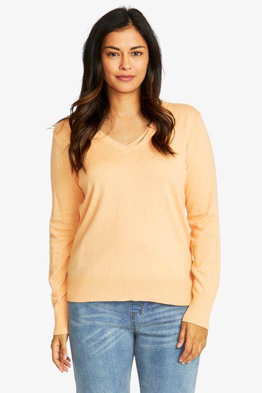 Ping Pong - Bailey Pullover - Cashmere Cotton Mix - Soft Orange