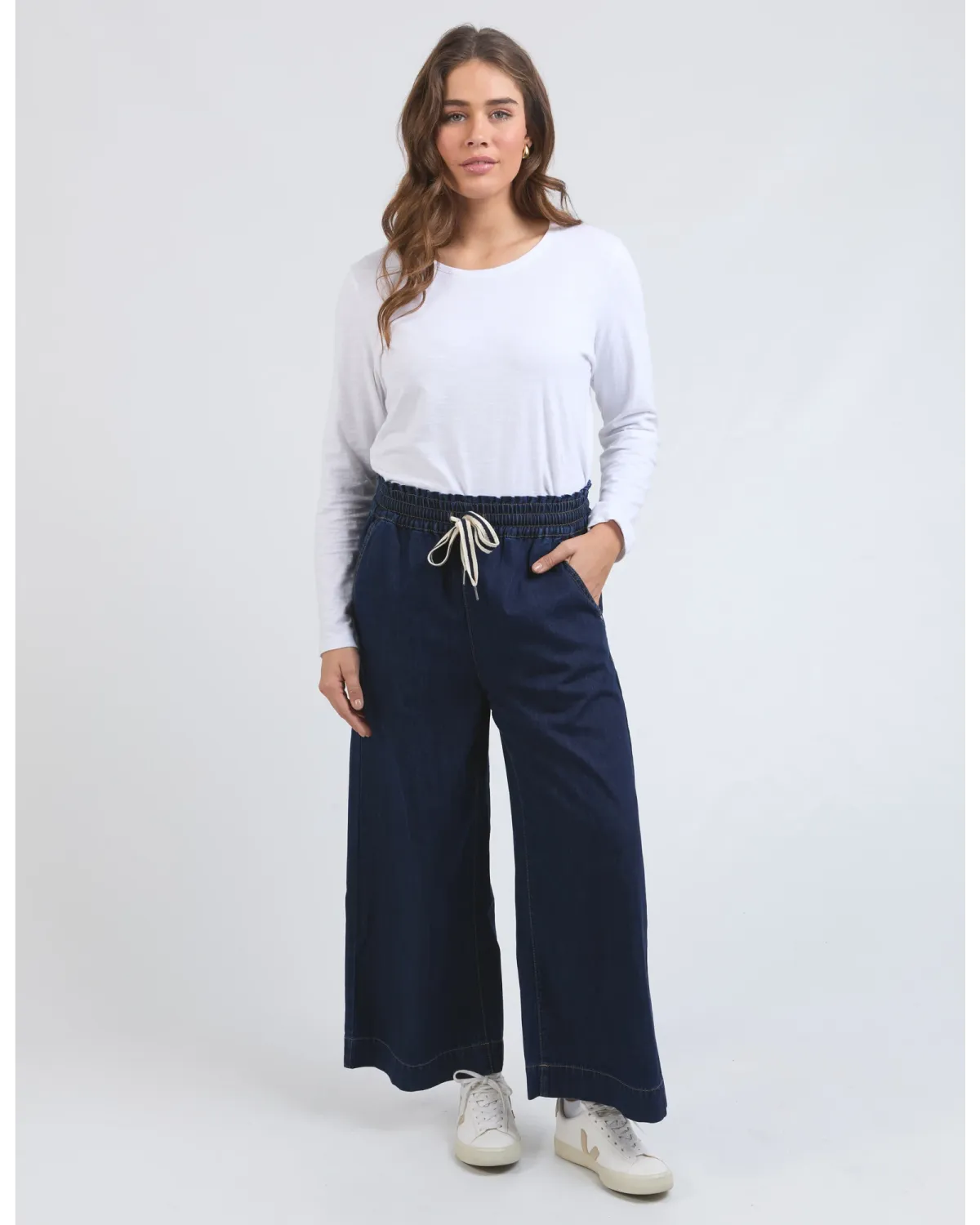 Elm - Greta Wide Leg Pant - Sapphire