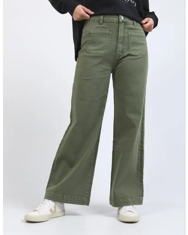 Foxwood - Sarah Wide Leg Jeans - Green